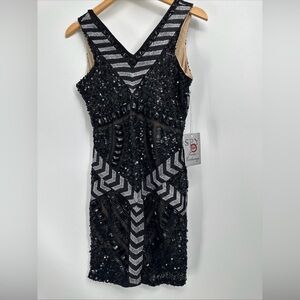 NWT SPY ZONE EXCHANGE Sequined Beaded Sexy Dress Sz Small Y2K